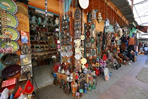 Souvenir shops in the streets of the Medina of Rabat, Morocco Souvenir shops in the streets of the Medina of Rabat, Morocco