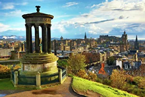 View from Calton Hill of the Dugald Stewart Monument, Edinburgh View from Calton Hill of the Dugald Stewart Monument, Edinburgh