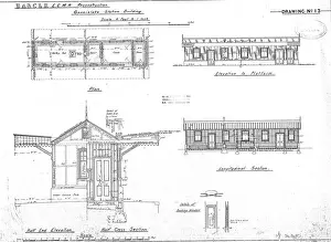 Cornwall Railway History Prints: B. A and C. L. R. E. C. M. R Reconstruction Gunnislake Station Building [1870]