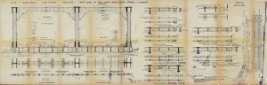 G. C. R Keadby Bridge Cross Sections Print (1913)