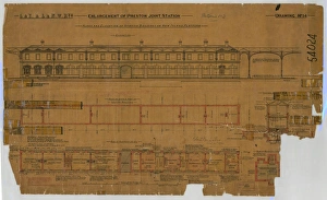 Enlargement of Preston Station- plans and elevations of station buildings on new island platforms Enlargement of Preston Station- plans and elevations of station buildings on new island platforms