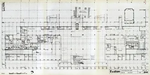Euston Station. British Railways. Concourse Level Plan. c1964 Euston Station. British Railways. Concourse Level Plan. c1964