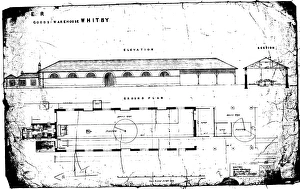 LNER - Whitby Goods Warehouse - As Existing (1911) Plan, Section & Elevation LNER - Whitby Goods Warehouse - As Existing (1911) Plan, Section & Elevation