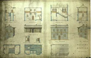 Nailsea Station Print - 1860 Elevation Plans