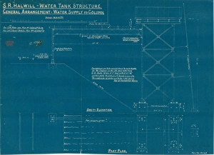 S. R. Halwill Junction Water Tank Structure. General Arrangement - Water Supply to Column S. R. Halwill Junction Water Tank Structure. General Arrangement - Water Supply to Column