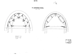 Network Rail Archives Prints: St Leonards Tunnel - Cross Sections [c1925]