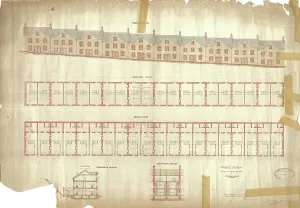 Cornwall Railway History Prints: Cornwall Railway - Houses for Company's Men at Falmouth