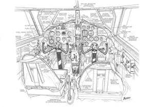 Cutaways/military aviation 1903 1945 cutaways/airspeed oxford cockpit cutaway drawing Cutaways/military aviation 1903 1945 cutaways/airspeed oxford cockpit cutaway drawing