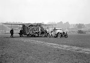 Alex Ogilvies Wriglane half draped in a tarpauline being towed Alex Ogilvies Wriglane half draped in a tarpauline being towed