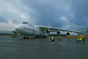 Modern Aircraft Collection: Antonov AN225 on first commercial flight into East Midlands Airport UK