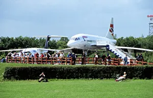 BAe Concorde and last Avro RJ100 now on display at Manchester Airport UK BAe Concorde and last Avro RJ100 now on display at Manchester Airport UK