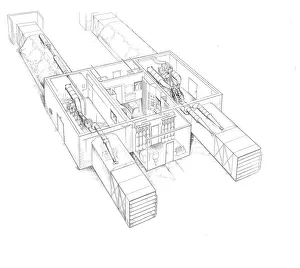 Blackburn Turbomeca Turmo 600 test house Cutaway Drawing