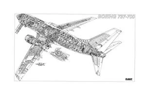 Boeing Collection: Boeing 737-700 Cutaway Drawing