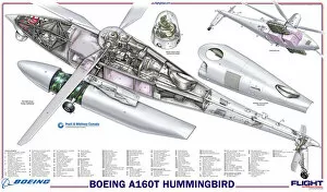 Boeing Collection: Boeing A-160T Hummingbird cutaway poster