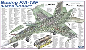 Boeing F / A-18F Super Hornet Cutaway Drawing