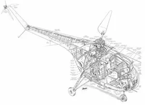 Images Dated 29th March 2011: Bristol 171 Sycamore Cutaway Drawing