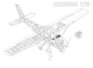 Cutaways/civil aviation 1949 present cutaways/cessna 172 cutaway drawing Cutaways/civil aviation 1949 present cutaways/cessna 172 cutaway drawing