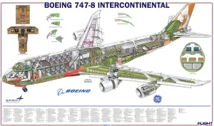 Boeing 747-8 Cutaway Print