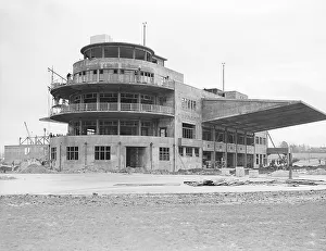 Elmdon, Birmingham Airport terminal building under construction, 1939 Elmdon, Birmingham Airport terminal building under construction, 1939