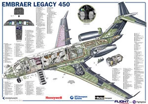 Cutaways Collection: Embraer Legacy 450 cutaway