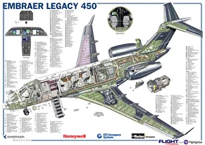 Embraer Legacy 450 cutaway