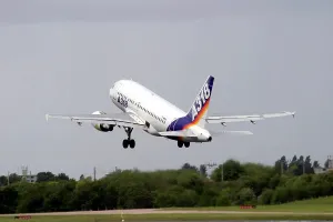 Airbus A320 Prints: F-WWIA Crosswind Circuits at BHX Print May 23rd 2003