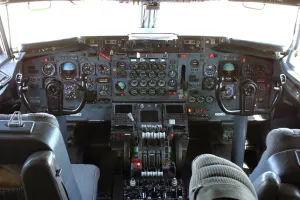 Prints of Cockpit of only civilian 707 tanker - Omegas N707AR Flight Prints: N707AR Cockpit Print - Omegas N707AR Civilian 707 Tanker