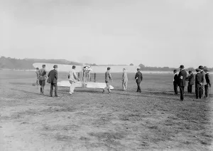 Aviation Museum Exhibits Prints: A Pegoud Taking Off From Brooklands
