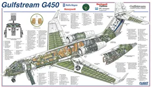 Gulfstream G450 Cutaway Poster
