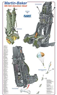 Cutaways/cutaway posters/martin baker mk16a ejector seat cutaway poster Cutaways/cutaway posters/martin baker mk16a ejector seat cutaway poster