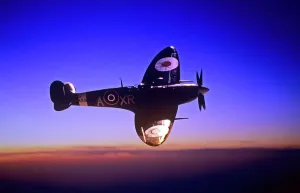 Spitfire Prints: Supermarine Spitfire Print in Sunset Glow