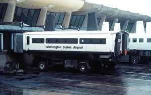 Passenger transfer vehicle at Washington Dulles Airport USA Passenger transfer vehicle at Washington Dulles Airport USA