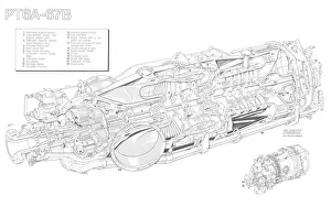 Cutaways/aeroengines jet cutaways/pratt whitney canada pt6a 67b cutaway drawing Cutaways/aeroengines jet cutaways/pratt whitney canada pt6a 67b cutaway drawing