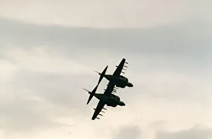 Cloudy Sky Aerial Photography Prints: RAF Harriers