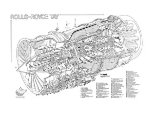 Rolls Royce Cutaway Art Prints Collection