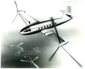 Roto-prop transport plane proposed as a design by Laurence LePage Roto-prop transport plane proposed as a design by Laurence LePage