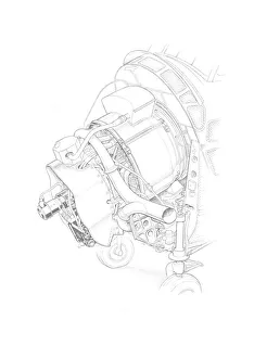 Sikorsky S-55 - Leonides Major installation Cutaway Drawing Sikorsky S-55 - Leonides Major installation Cutaway Drawing