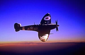 Modern Aircraft Collection: Supermarine Spitfire sunset
