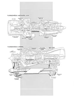 Cutaways/aeroengines jet cutaways/turbomeca astazou 111n cutaway drawing Cutaways/aeroengines jet cutaways/turbomeca astazou 111n cutaway drawing