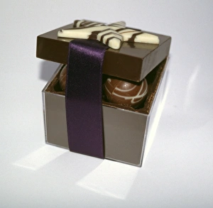 Decorative Easter Egg Display Prints: Easter eggs in a chocolate box