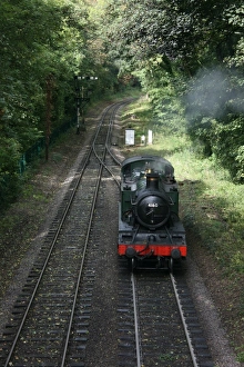 UK Railway Stations Prints: Engine approach Bishops Lydeard station, West Somerset Railway, UK