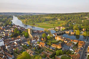Aerial shot of Henley-on-Thames, Oxfordshire, England Aerial shot of Henley-on-Thames, Oxfordshire, England
