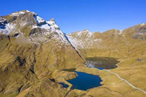 Aerial view on Bachalpsee, Grindelwald, Berner Oberland, Switzerland Aerial view on Bachalpsee, Grindelwald, Berner Oberland, Switzerland
