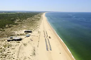Aerial view of beaches along the Alentejo coastline. Comporta, Portugal Aerial view of beaches along the Alentejo coastline. Comporta, Portugal