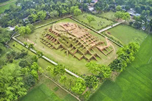 Aerial View of Behular Bashor Ghor Print, Bogra, Bangladesh