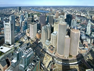 Aerial view of downtown Boston, Massachusetts, USA Aerial view of downtown Boston, Massachusetts, USA