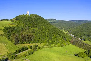 Aerial view on Olbruck castle, Eifel, Rhineland-Palatinate, Germany Aerial view on Olbruck castle, Eifel, Rhineland-Palatinate, Germany