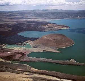 An aerial view of the southern end of Lake Turkana An aerial view of the southern end of Lake Turkana