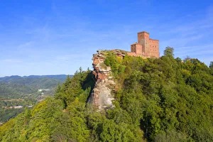 Aerial View of Trifels Castle Print, Germany