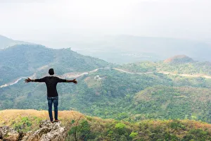 Africa, Ghana, Volta Region. View from Amedzofe, the highest village of the area Africa, Ghana, Volta Region. View from Amedzofe, the highest village of the area